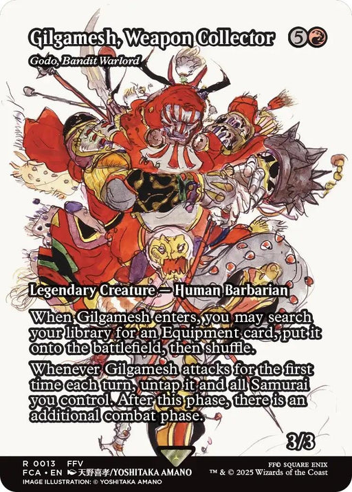 Image for Gilgamesh, Weapon Collector - Godo, Bandit Warlord (Showcase) (13) [FINAL FANTASY: Through the Ages] - Magic: The Gathering