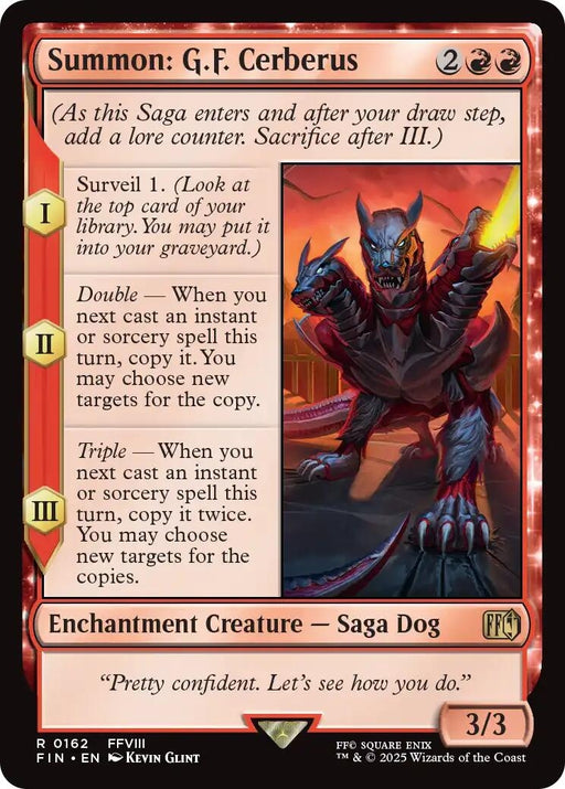 Image for Summon: G.F. Cerberus (162) (Foil) [FINAL FANTASY] - Magic: The Gathering
