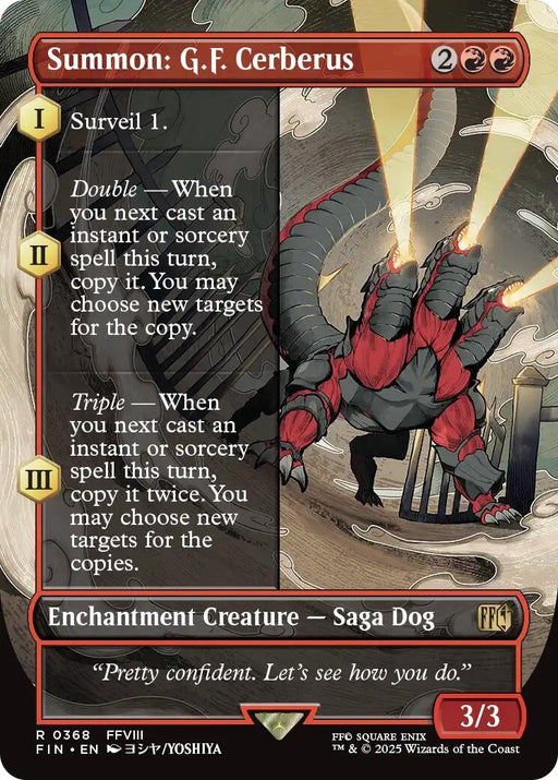 Image for Summon: G.F. Cerberus (Borderless) (368) (Foil) [FINAL FANTASY] - Magic: The Gathering
