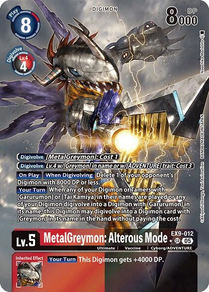 MetalGreymon: Alterous Mode (Alternate Art) (EX9-012 SR) (Foil) [Versus Monsters]