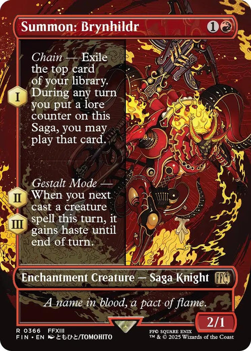 Image for Summon: Brynhildr (Borderless) (366) (Foil) [FINAL FANTASY] - Magic: The Gathering