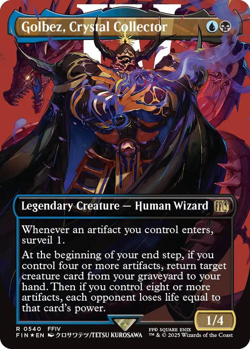 Image for Golbez, Crystal Collector (Borderless) (Surge Foil) (540) (Foil) [FINAL FANTASY] - Magic: The Gathering