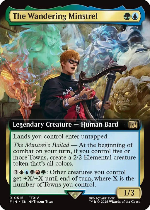 Image for The Wandering Minstrel (Extended Art) (515) (Foil) [FINAL FANTASY] - Magic: The Gathering