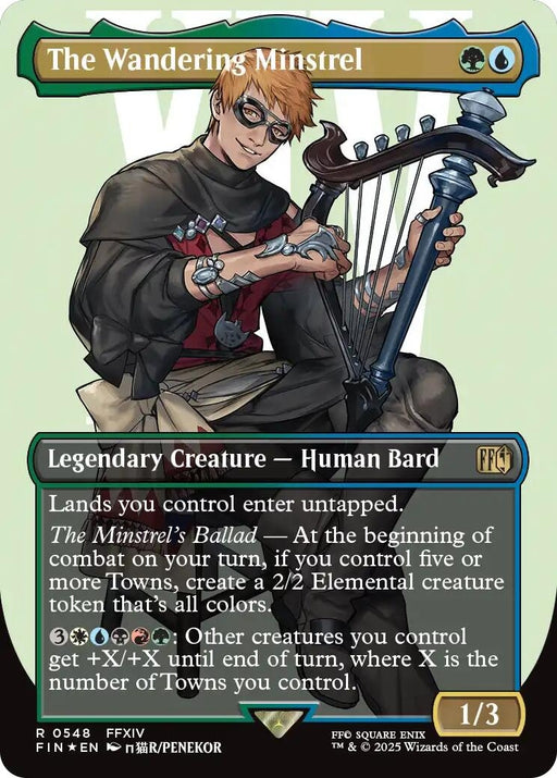 Image for The Wandering Minstrel (Borderless) (Surge Foil) (548) (Foil) [FINAL FANTASY] - Magic: The Gathering