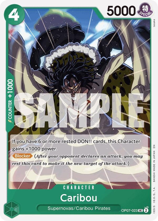 Image for Caribou (Reprint) (OP07-023) [Starter Deck 24: GREEN Jewelry Bonney] - One Piece Card Game