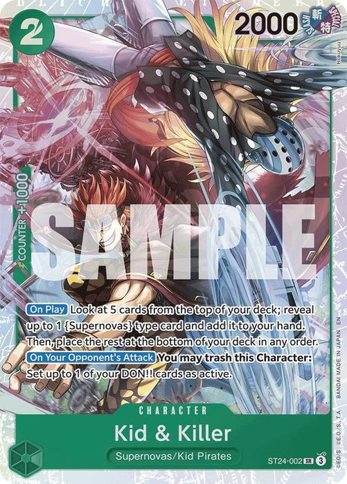 Kid & Killer (ST24-002) (Foil) [Starter Deck 24: GREEN Jewelry Bonney]