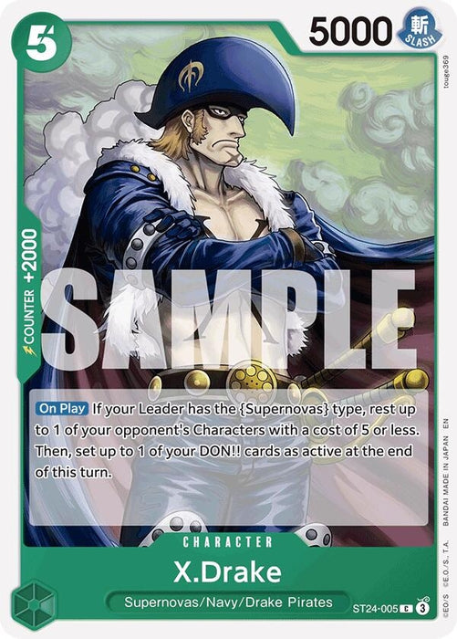 X.Drake (ST24-005) [Starter Deck 24: GREEN Jewelry Bonney]