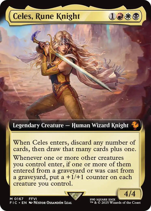 Image for Celes, Rune Knight (Extended Art) (167) [FINAL FANTASY] - Magic: The Gathering