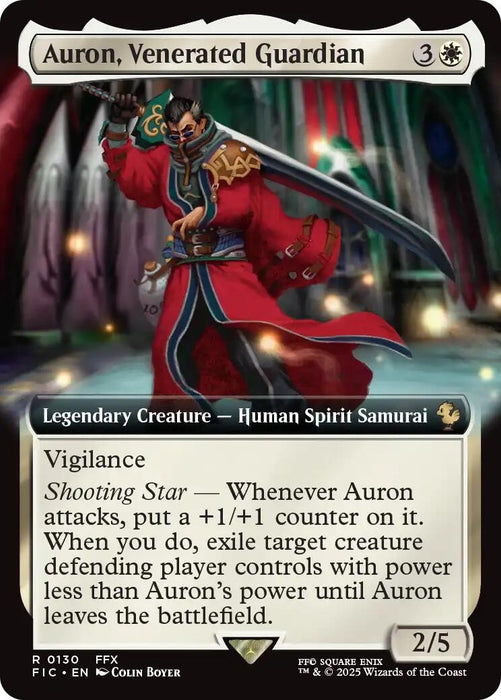 Image for Auron, Venerated Guardian (Extended Art) (130) [FINAL FANTASY] - Magic: The Gathering