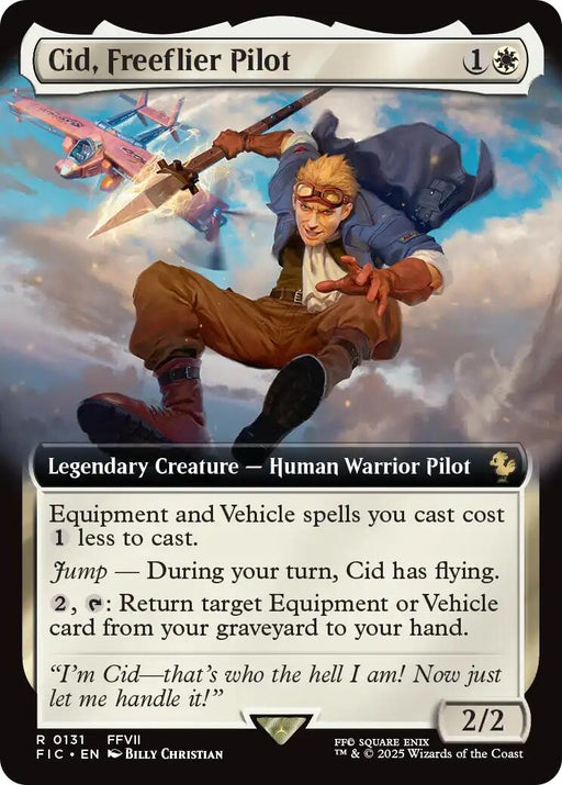 Image for Cid, Freeflier Pilot (Extended Art) (131) (Foil) [FINAL FANTASY] - Magic: The Gathering