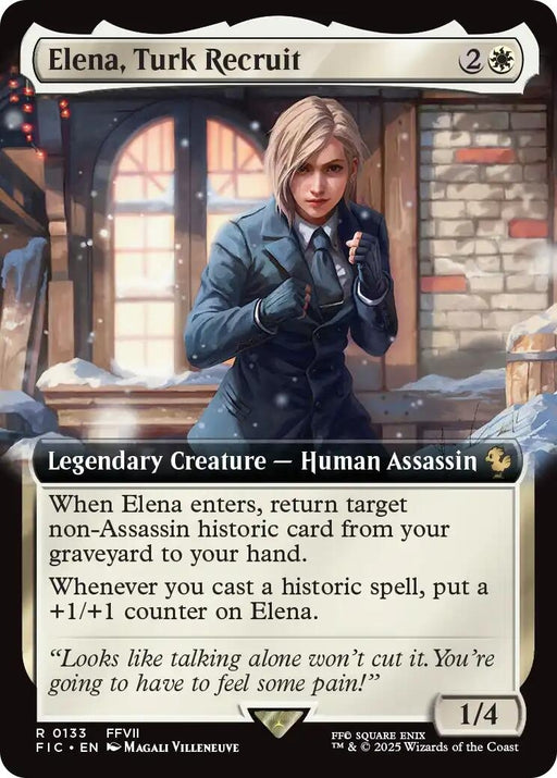 Image for Elena, Turk Recruit (Extended Art) (133) (Foil) [FINAL FANTASY] - Magic: The Gathering