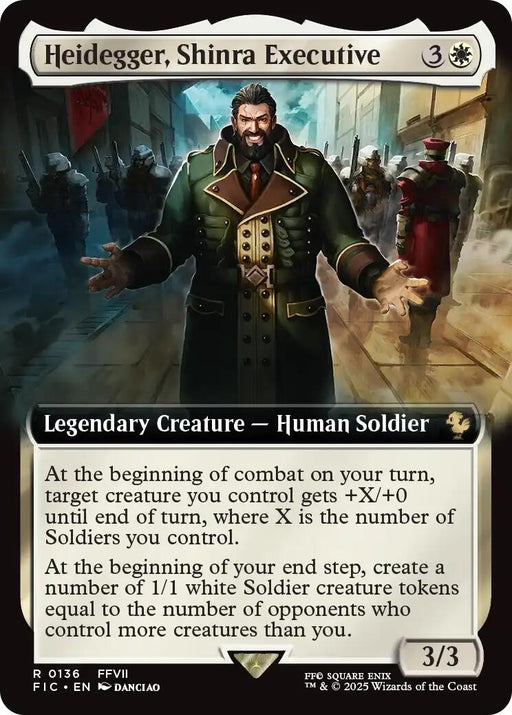 Image for Heidegger, Shinra Executive (Extended Art) (136) (Foil) [FINAL FANTASY] - Magic: The Gathering