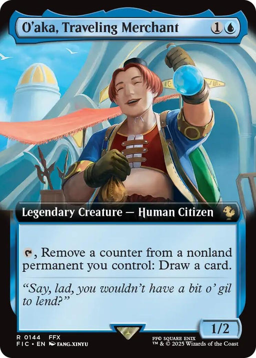 Image for O'aka, Traveling Merchant (Extended Art) (144) [FINAL FANTASY] - Magic: The Gathering