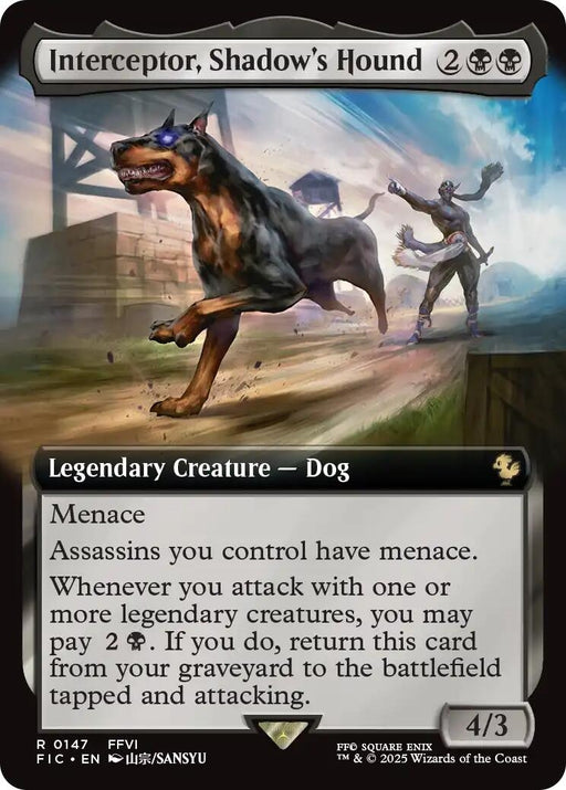 Image for Interceptor, Shadow's Hound (Extended Art) (147) (Foil) [FINAL FANTASY] - Magic: The Gathering