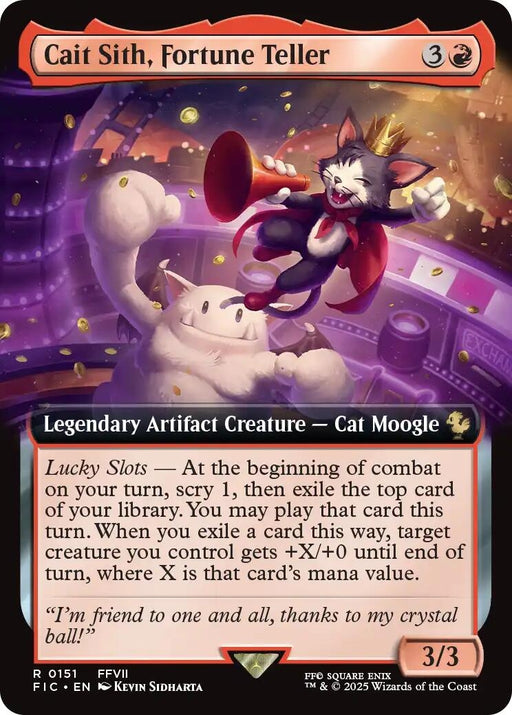 Image for Cait Sith, Fortune Teller (Extended Art) (151) [FINAL FANTASY] - Magic: The Gathering