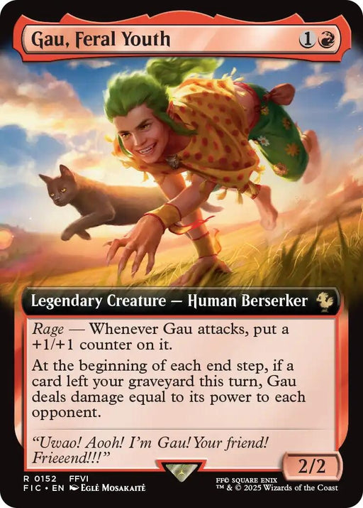 Image for Gau, Feral Youth (Extended Art) (152) (Foil) [FINAL FANTASY] - Magic: The Gathering