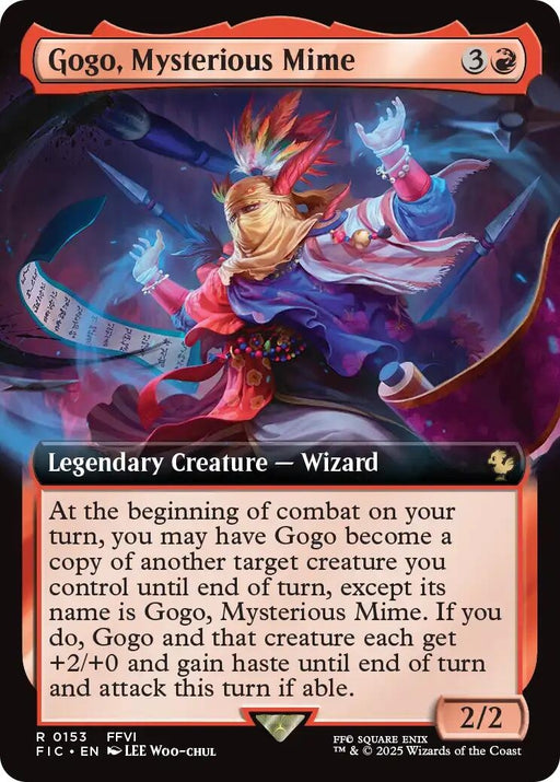 Image for Gogo, Mysterious Mime (Extended Art) (153) (Foil) [FINAL FANTASY] - Magic: The Gathering