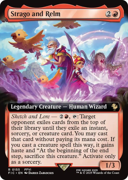 Image for Strago and Relm (Extended Art) (155) (Foil) [FINAL FANTASY] - Magic: The Gathering