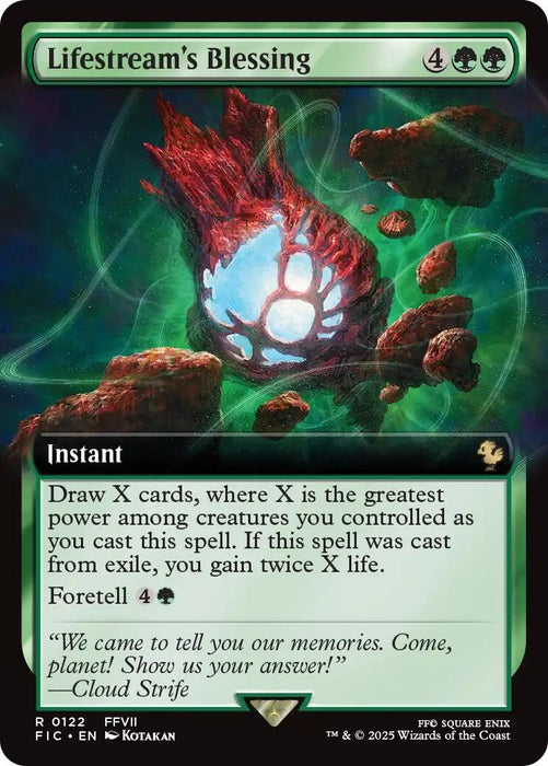 Image for Lifestream's Blessing (Extended Art) (122) (Foil) [FINAL FANTASY] - Magic: The Gathering
