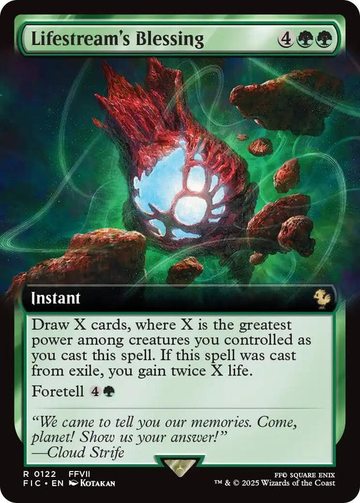 Image for Lifestream's Blessing (Extended Art) (122) (Foil) [FINAL FANTASY] - Magic: The Gathering