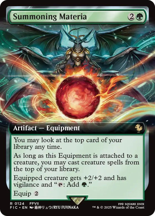 Image for Summoning Materia (Extended Art) (124) [FINAL FANTASY] - Magic: The Gathering