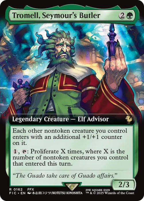 Image for Tromell, Seymour's Butler (Extended Art) (162) (Foil) [FINAL FANTASY] - Magic: The Gathering