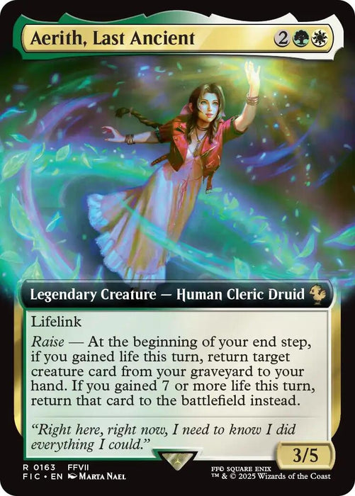 Image for Aerith, Last Ancient (Extended Art) (163) (Foil) [FINAL FANTASY] - Magic: The Gathering