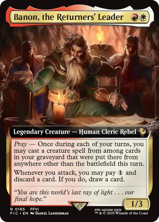 Image for Banon, the Returners' Leader (Extended Art) (165) [FINAL FANTASY] - Magic: The Gathering