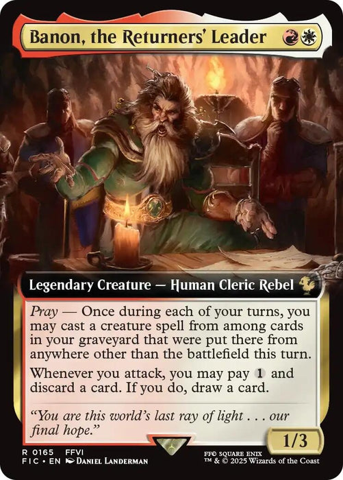 Image for Banon, the Returners' Leader (Extended Art) (165) (Foil) [FINAL FANTASY] - Magic: The Gathering
