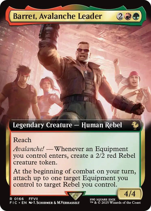 Image for Barret, Avalanche Leader (Extended Art) (166) (Foil) [FINAL FANTASY] - Magic: The Gathering