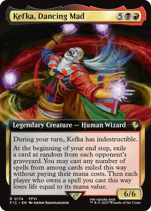 Image for Kefka, Dancing Mad (Extended Art) (174) (Foil) [FINAL FANTASY] - Magic: The Gathering