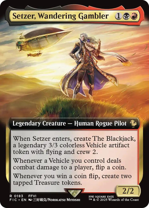 Image for Setzer, Wandering Gambler (Extended Art) (183) [FINAL FANTASY] - Magic: The Gathering