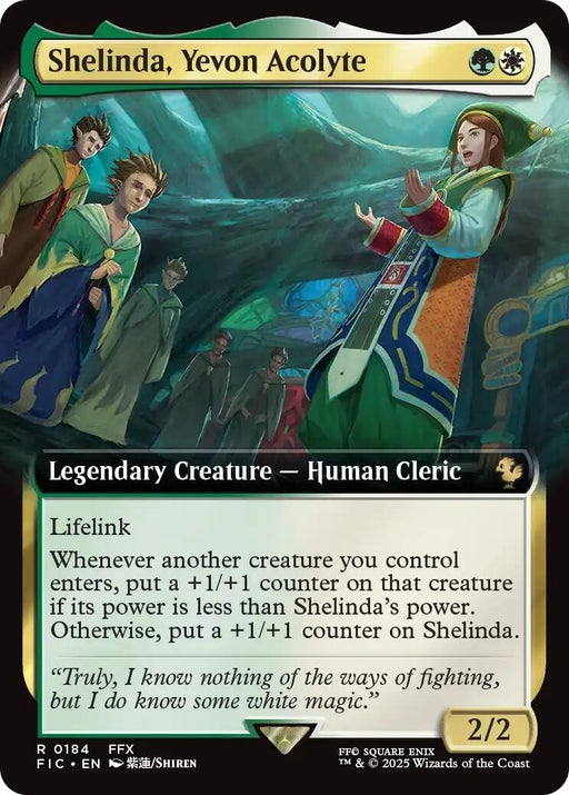 Image for Shelinda, Yevon Acolyte (Extended Art) (184) (Foil) [FINAL FANTASY] - Magic: The Gathering