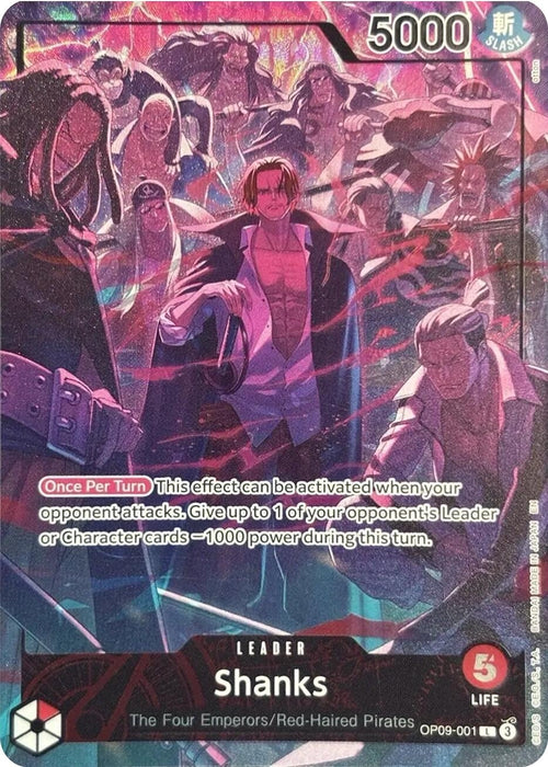 Shanks (English Version 2nd Anniversary Set) (OP09-001) (Foil) [One Piece Promotion Cards]