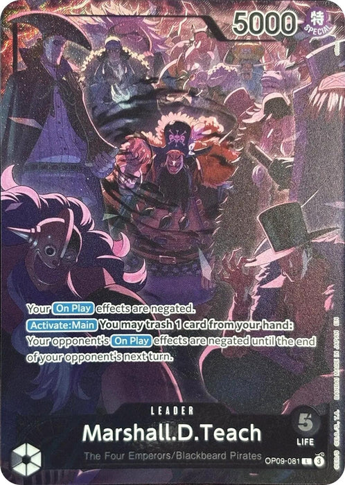Marshall.D.Teach (English Version 2nd Anniversary Set) (OP09-081) (Foil) [One Piece Promotion Cards]