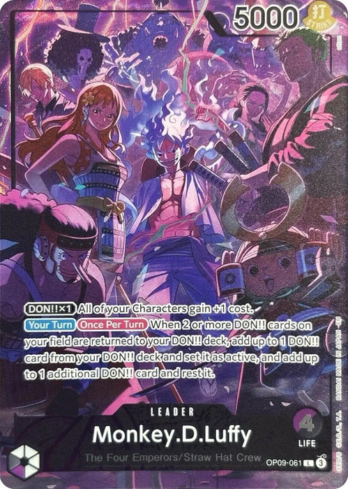Monkey.D.Luffy (English Version 2nd Anniversary Set) (OP09-061) (Foil) [One Piece Promotion Cards]