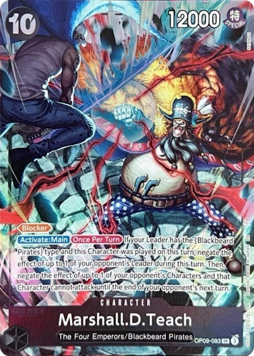 Marshall.D.Teach (093) (English Version 2nd Anniversary Set) (OP09-093) (Foil) [One Piece Promotion Cards]