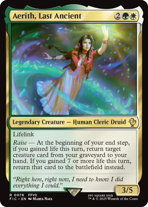 Image for Aerith, Last Ancient (Surge Foil) (76) (Foil) [FINAL FANTASY] - Magic: The Gathering