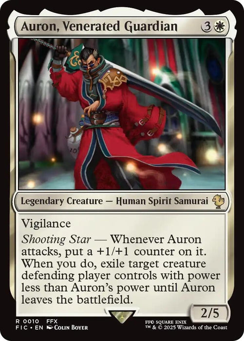Image for Auron, Venerated Guardian (Surge Foil) (10) (Foil) [FINAL FANTASY] - Magic: The Gathering