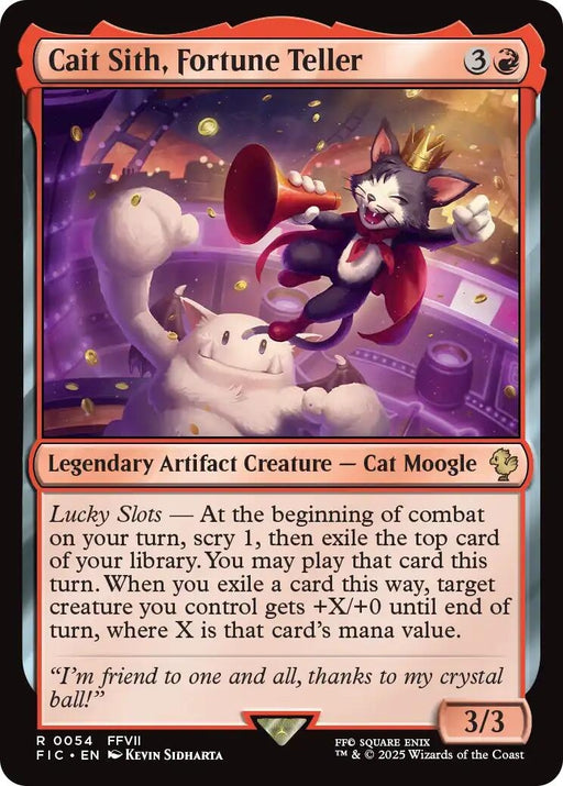 Image for Cait Sith, Fortune Teller (Surge Foil) (54) (Foil) [FINAL FANTASY] - Magic: The Gathering