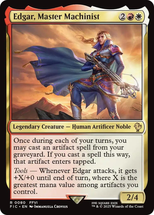 Image for Edgar, Master Machinist (Surge Foil) (80) (Foil) [FINAL FANTASY] - Magic: The Gathering