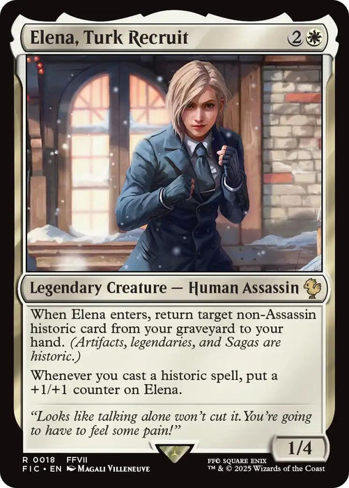 Image for Elena, Turk Recruit (Surge Foil) (18) (Foil) [FINAL FANTASY] - Magic: The Gathering