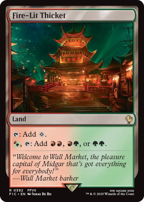 Image for Fire-Lit Thicket (Surge Foil) (392) (Foil) [FINAL FANTASY] - Magic: The Gathering