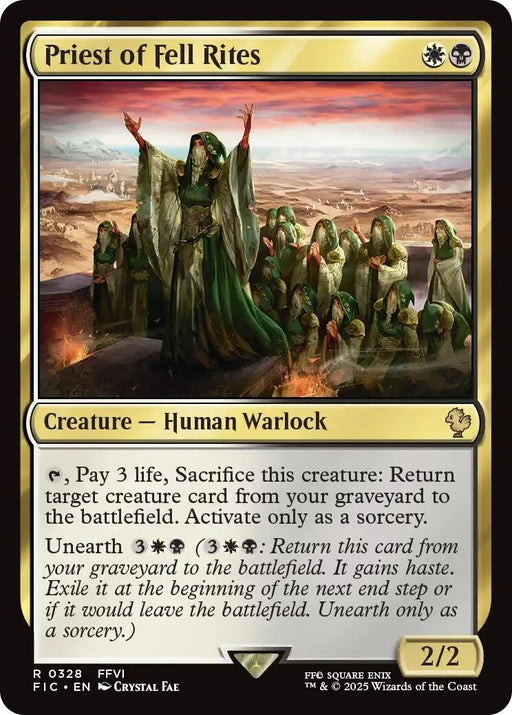 Image for Priest of Fell Rites (Surge Foil) (328) (Foil) [FINAL FANTASY] - Magic: The Gathering
