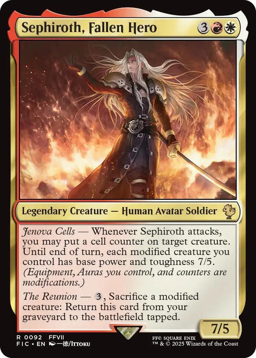Image for Sephiroth, Fallen Hero (Surge Foil) (92) (Foil) [FINAL FANTASY] - Magic: The Gathering