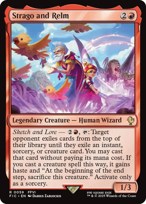 Image for Strago and Relm (Surge Foil) (59) (Foil) [FINAL FANTASY] - Magic: The Gathering