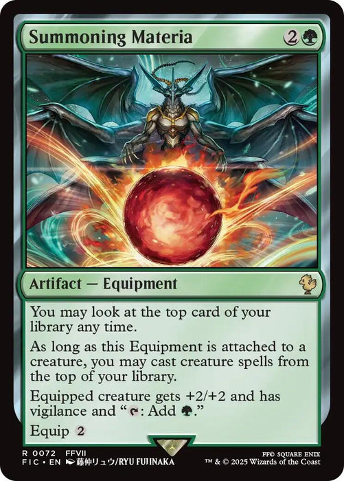 Image for Summoning Materia (Surge Foil) (72) (Foil) [FINAL FANTASY] - Magic: The Gathering