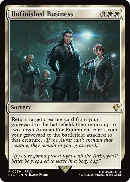Image for Unfinished Business (Surge Foil) (259) (Foil) [FINAL FANTASY] - Magic: The Gathering