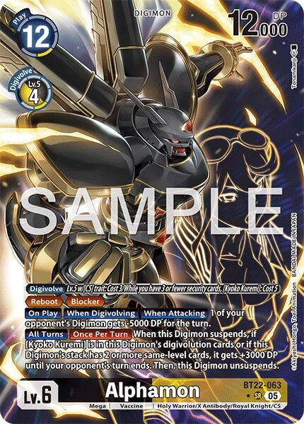 Alphamon (Alternate Art) (BT22-063 SR) (Foil) [Cyber Eden]