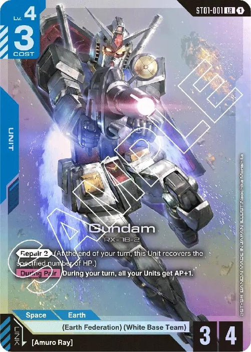 Gundam (ST01-001) (Holofoil) [Starter Deck 01: Heroic Beginnings]